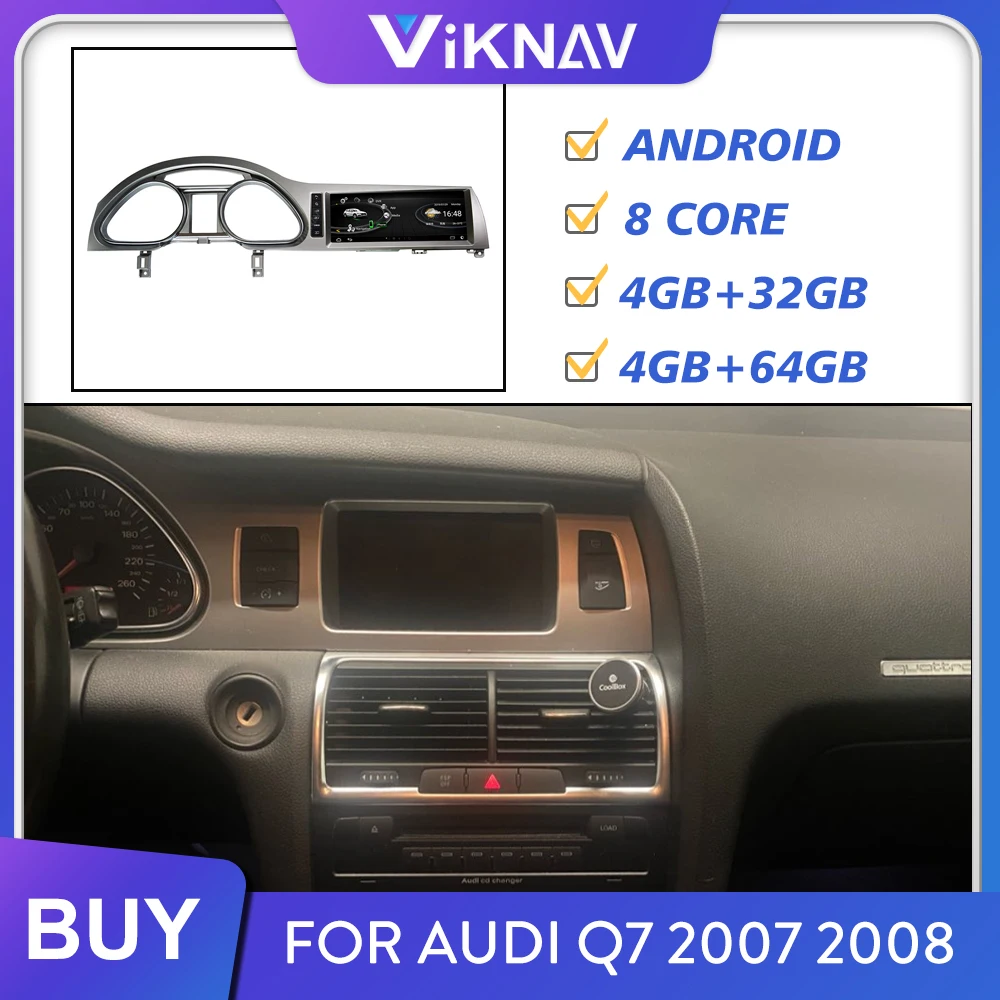 Автомагнитола 2 Din Android для Audi Q7 2007 2008 экран стерео приемник GPS-навигация