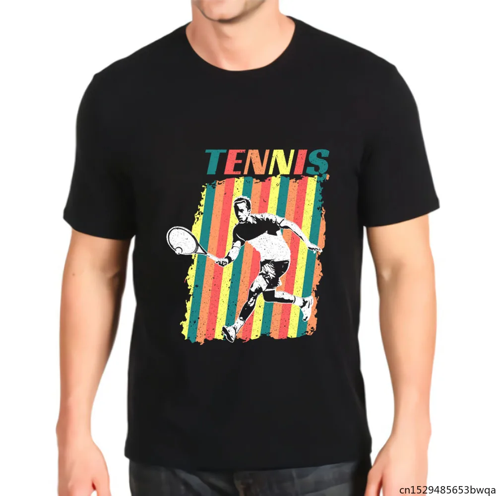

Retro Tennis Gift Mens Ringer Top Men's T-shirt Kawaii Graphic New T Shirt