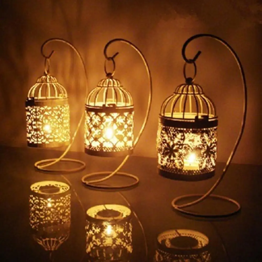 Кованое железо геометрические люстры свеча люстра Корона-горит жениха реквизит