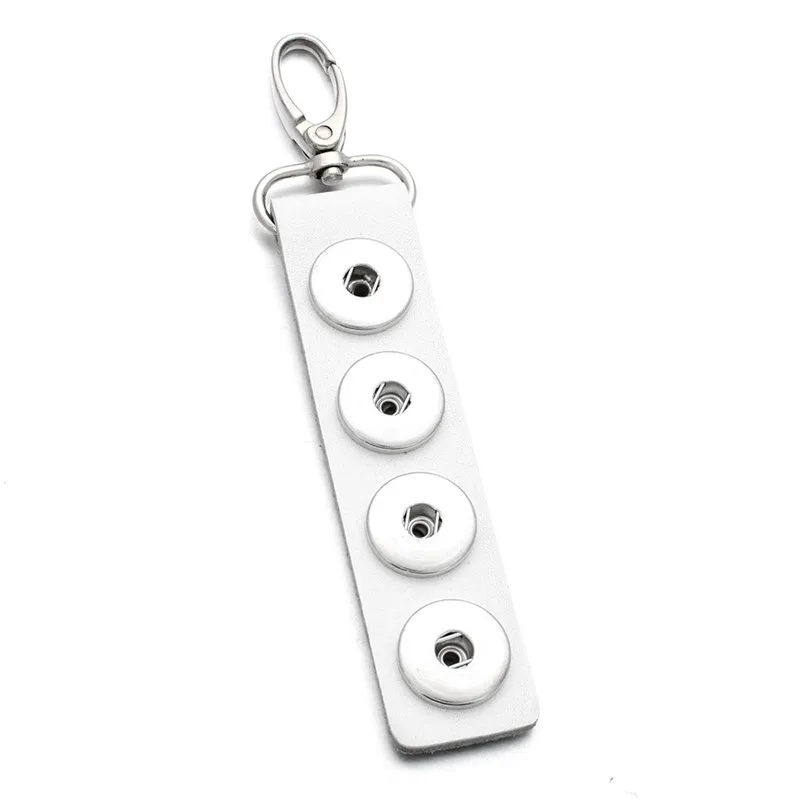 Новинка ювелирное изделие 18 мм 4 кнопки брелок для ключей с кнопками кожаные