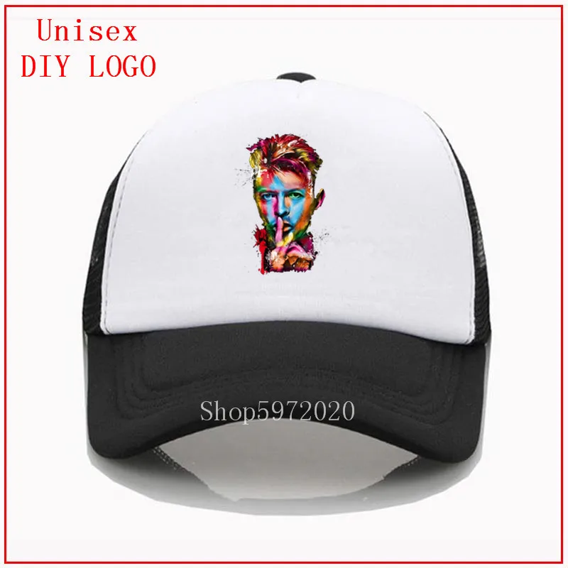 Черная бейсболка с изображением Дэвида Боуи Модная стильная для женщин кепки