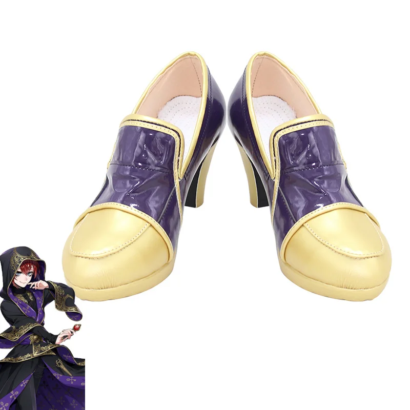 

Game Twisted Wonderland Riddle Cosplay Patent Leather Shoes Christmas Carnival Shoes Cosplay Boots Custom-made Props