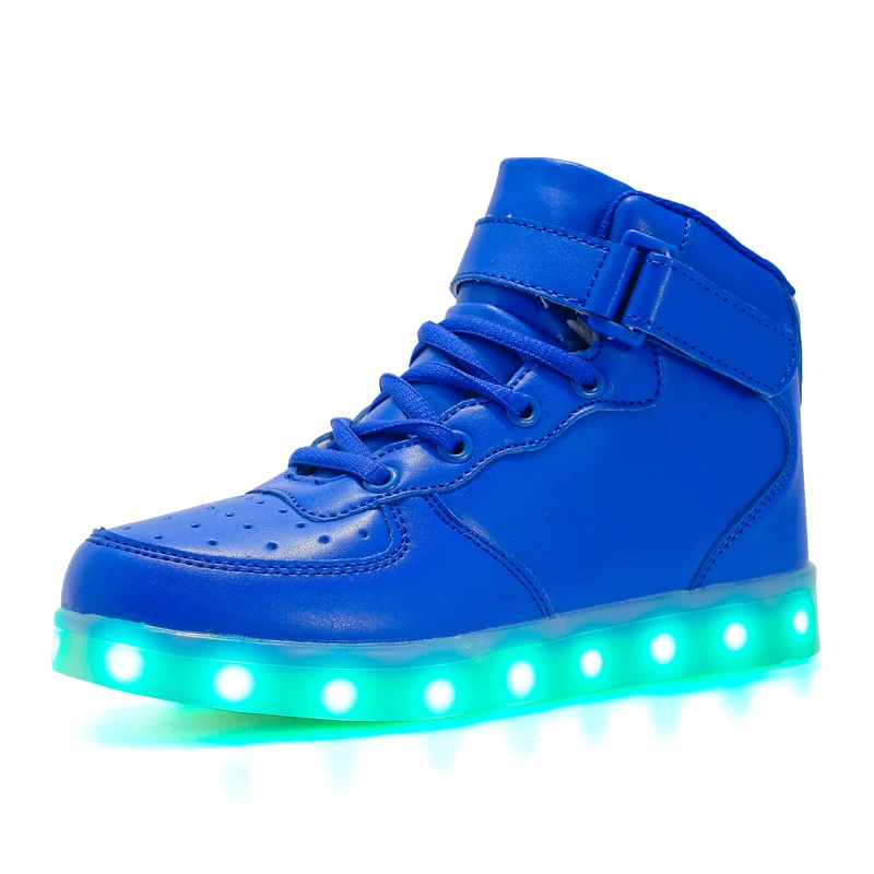 

Warm like home Blue New 25-39 USB Charger Glowing Sneakers Led Children Lighting Shoes Boys Girls illuminated Luminous Sneaker