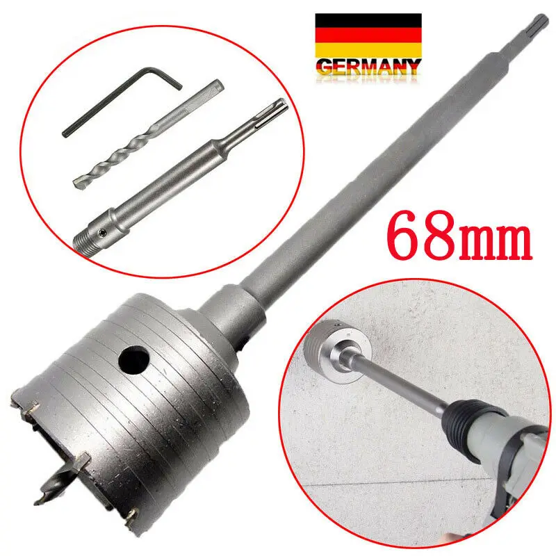 SDS плюс HM сверло гнездо сверла кольцевая пила 68 мм зенкер флеш смонтированные