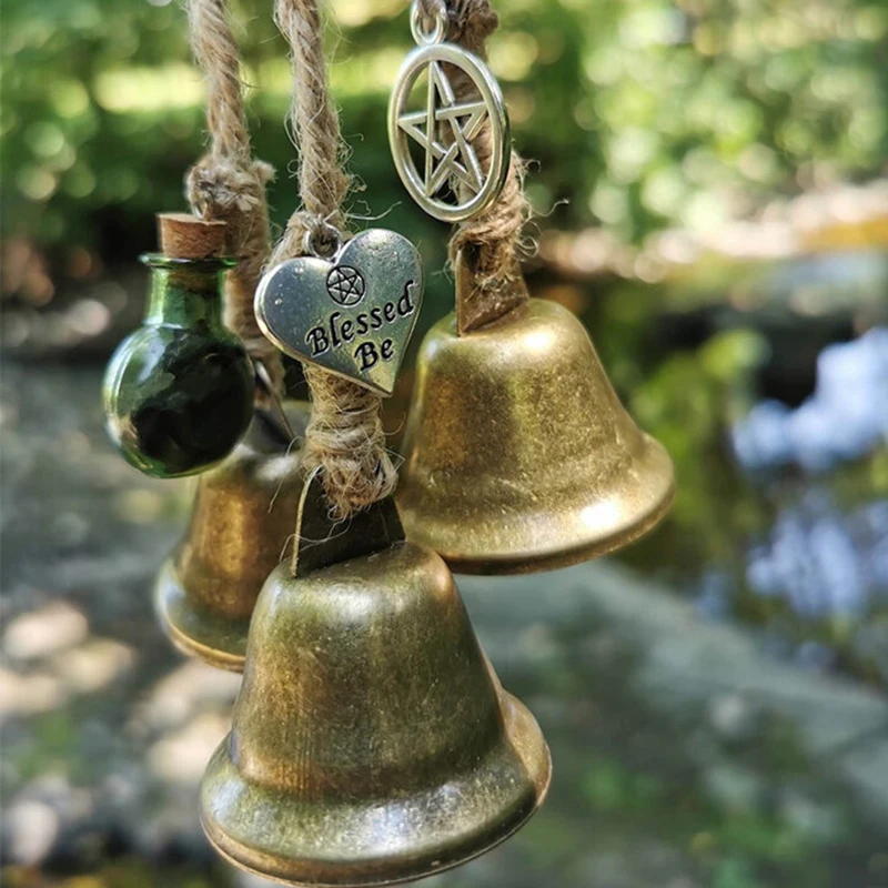 

Witches Bells Door Protection Charm Wicca Decor Clearing Negative Energy Hanging Ornament GQ