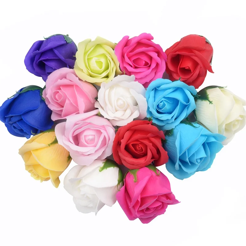 Недорогое мыло 5 см 50 шт. красивая головка розы подарок на свадьбу День Святого