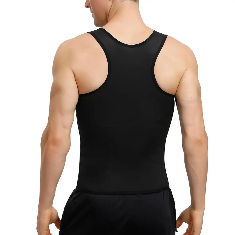 Мужской корсет для похудения банный жилет мужчин фитнеса на молнии | Мужская