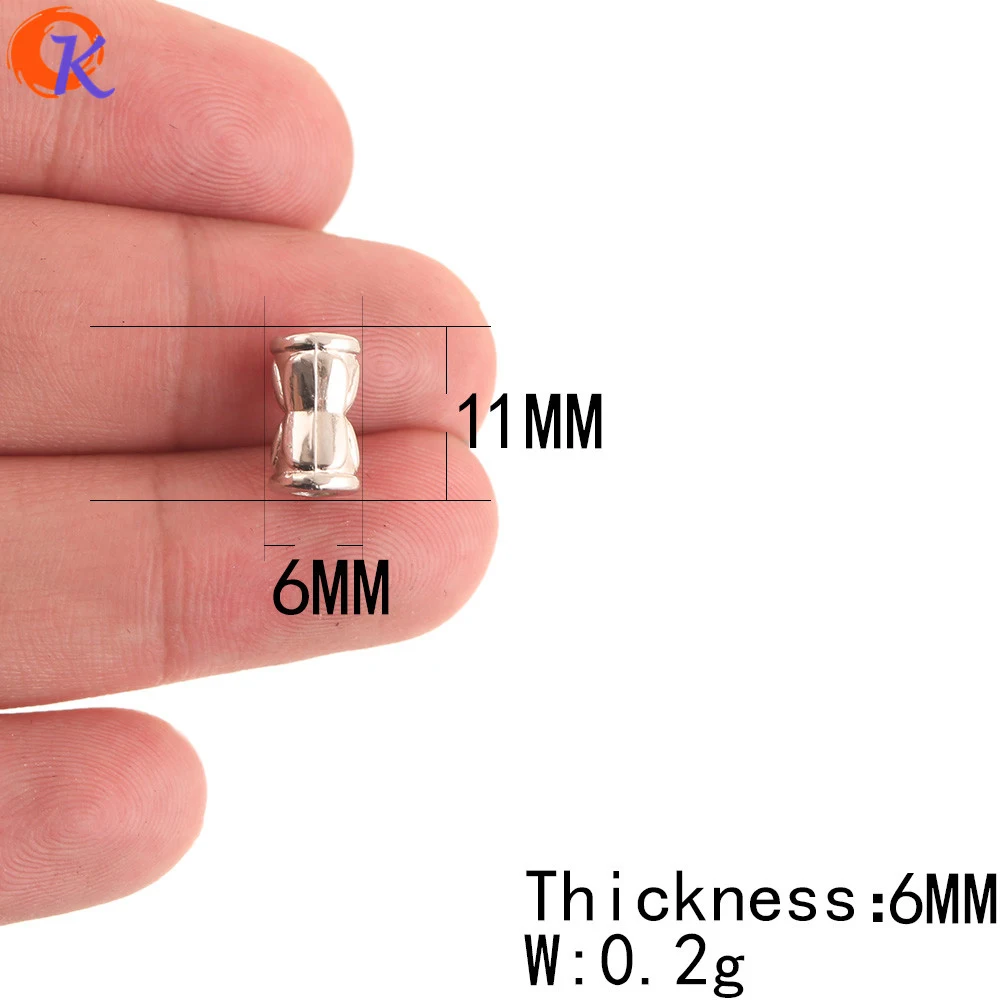 Акриловые бусины/фурнитура для сережек/родиевое покрытие/Форма цилиндра/ручная