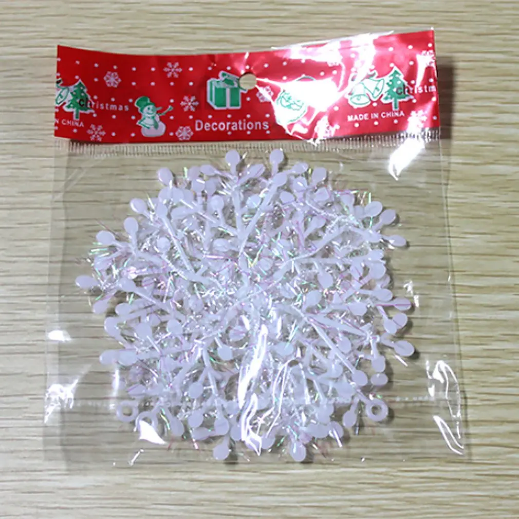 Рождественские украшения Классические Очаровательные Белые снежинки вечерние