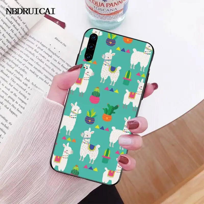 PENGHUWAN Kawaii симпатичная лама Альпака DIY Печать чехол для телефона Huawei P30 P20 P10 P9 P8 Mate 20