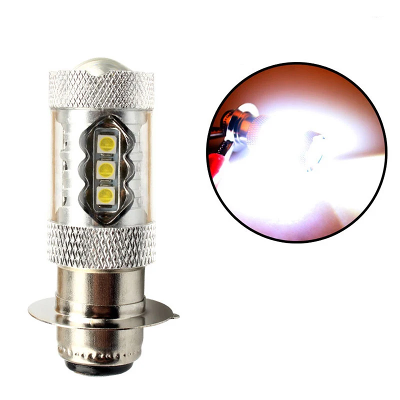 

1pc H6 6000K 80W 16 LED Headlight Projector Motorcycle White Light Hi/Lo Bulb ATV 12V 80W