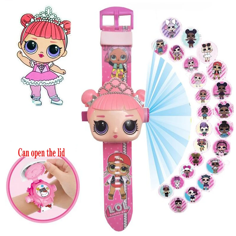 Детские часы с 3d проекцией 8 видов стилей LOL surprise аниме фигуркой для маленьких