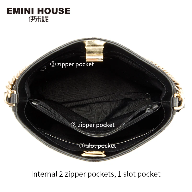 EMINI HOUSE масло воск Алмазная решетка сумка-мешок натуральная кожа широкий ремень