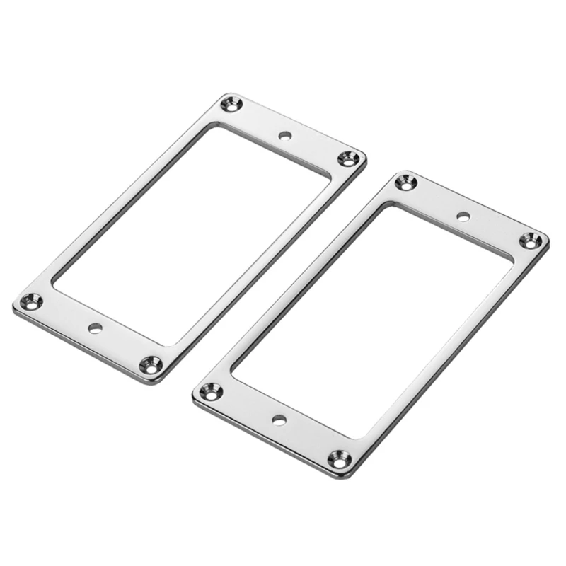 

2pcs Electric Guitar Humbucker Pickup Ring Thickness 2mm Metal Flat Frame Mounting Ring LP Guitar Pickup Accessories