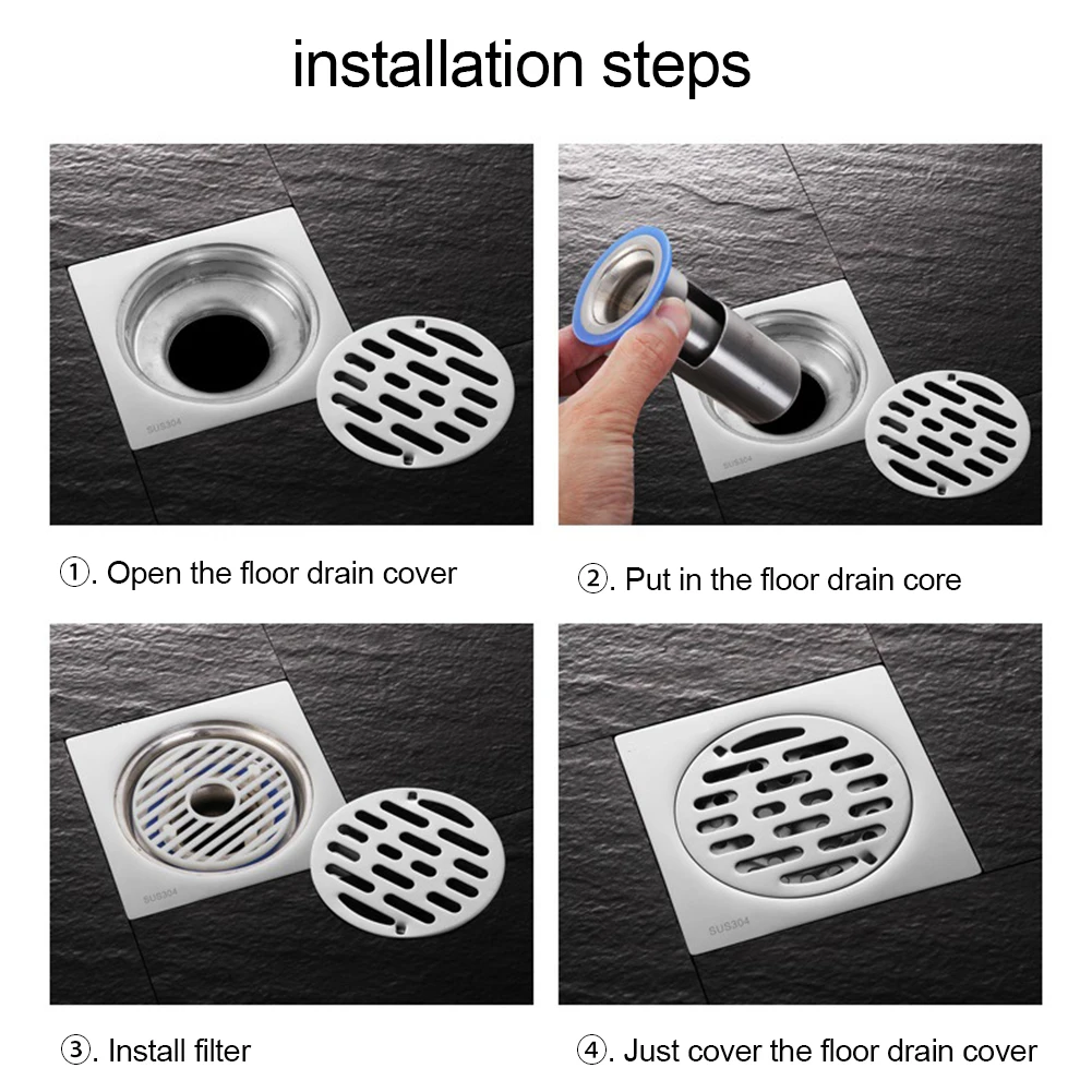 Новый фильтр для пола ванной комнаты с вилкой и сифоном раковины кухонный слива