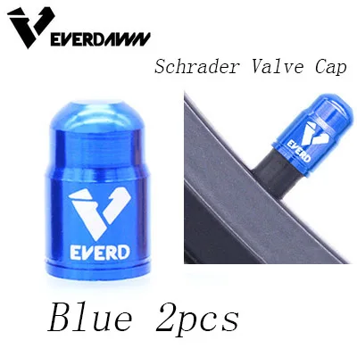 blue Schrader 2pcs 1 пара 5 цветов дорожное колесо горного велосипеда покрытый протектор Schrader французская шина пылезащитный велосипедный колпачок на клапан PRESTA пылезащитный чехол - Цвет: blue Schrader 2pcs