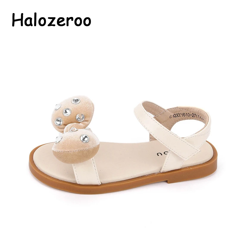 

New Summer Kids Bow Beach Sandals Toddler Rhinestone Princess Sandals Baby Girls Sandals Children Pink Brand Shoes Fashion Shoes
