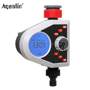 Таймер для автоматического полива сада с ЖК-дисплеем, цифровой электронный соленоидный таймер разбрызгиватель с клапаном, система контроля полива #21077