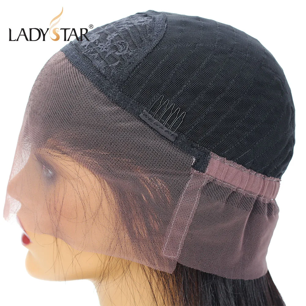 LADYSTAR, прямой парик на кружеве, 22 дюйма, 360, парик на кружеве, парики Remy для черных женщин, бразильский парик