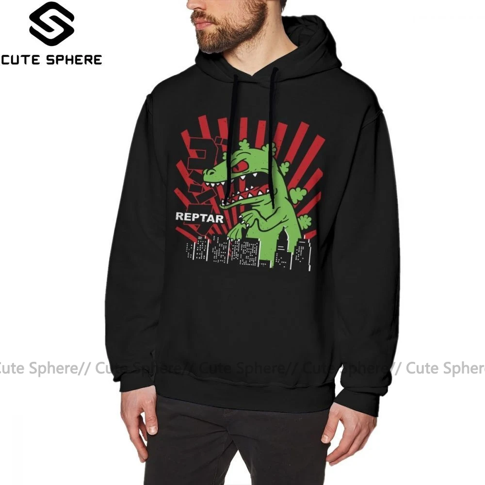 Rugrats худи Green Reptar Rugrats толстовки Красный Длинный пуловер худи мужские повседневные хлопковые уличные теплые толстовки