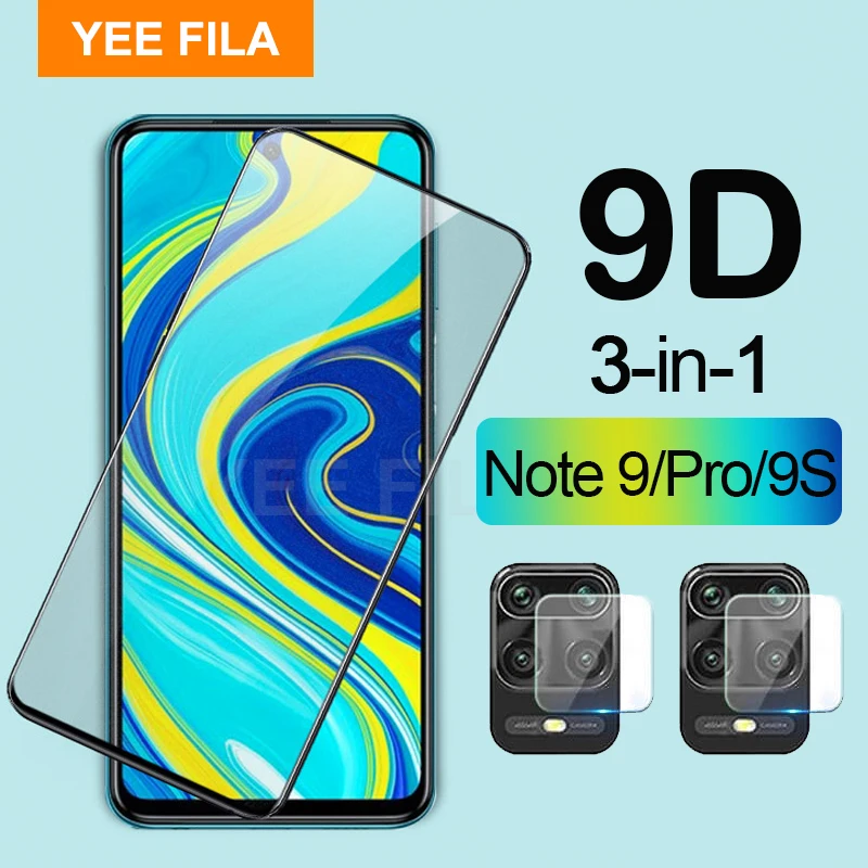 Закаленное защитное стекло 3 в 1 для XIAOMI Redmi Note 9 Pro Max note pro pro|Защитные стёкла и