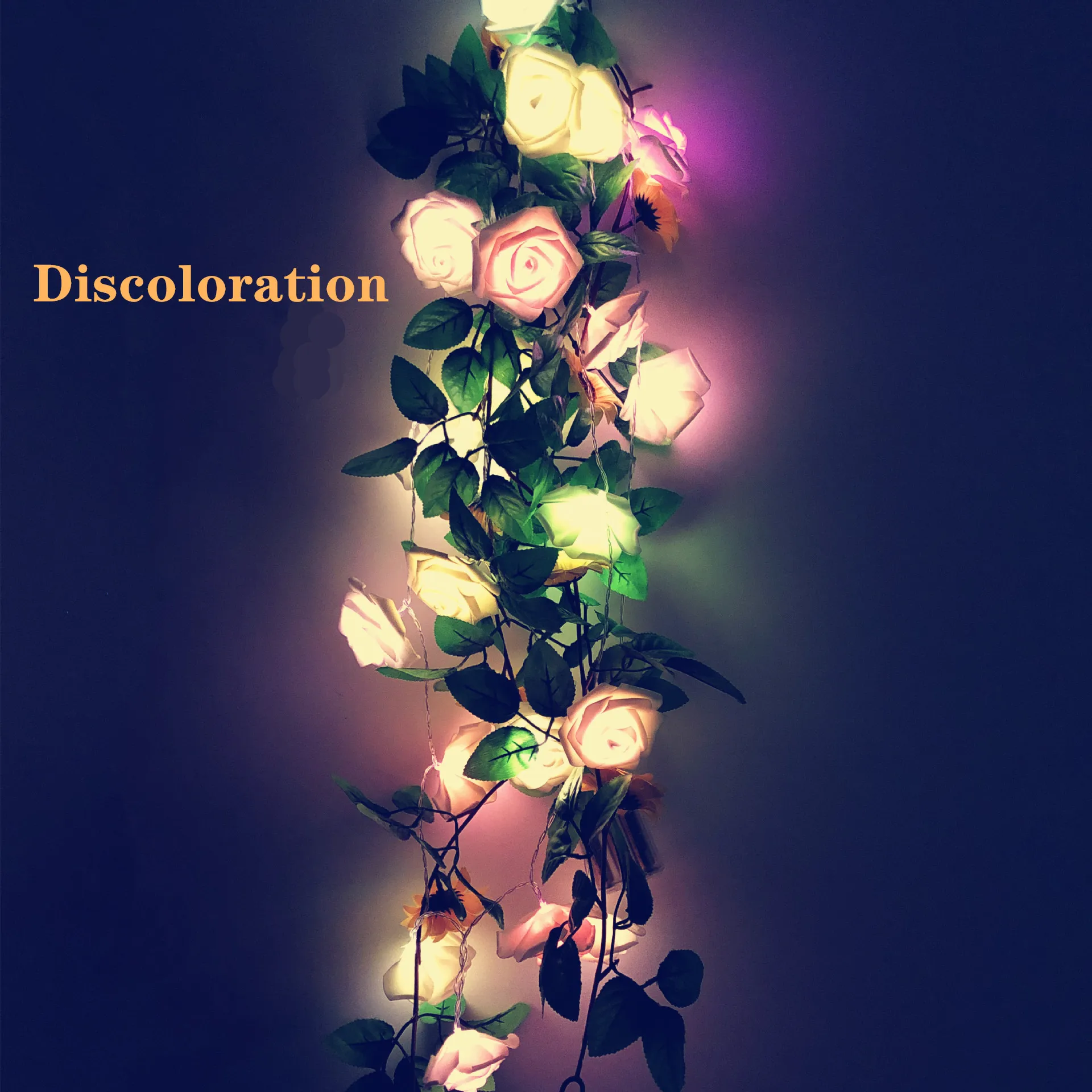 Светодиодная гирлянда с изменяющимися цветами в виде роз сказочные огни для