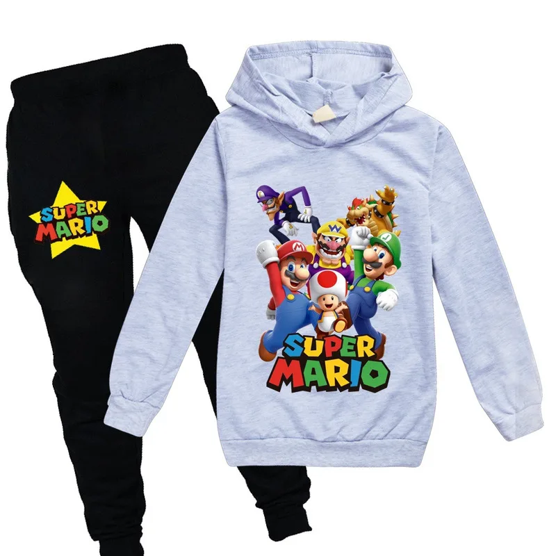 Новая От 2 до 16 лет детская спортивная одежда толстовка с капюшоном изображением