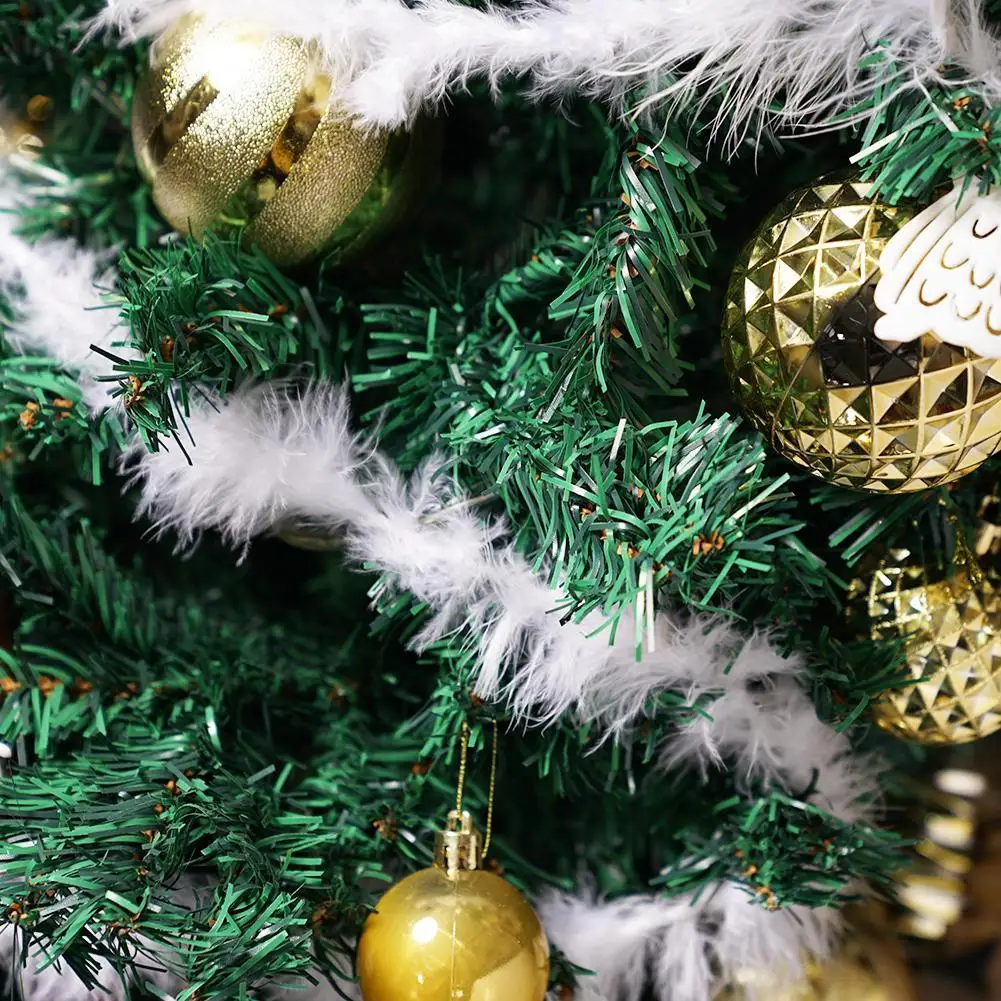 Около 2M отличный подарок на Рождество дерево с белым натуральным меховым боа и