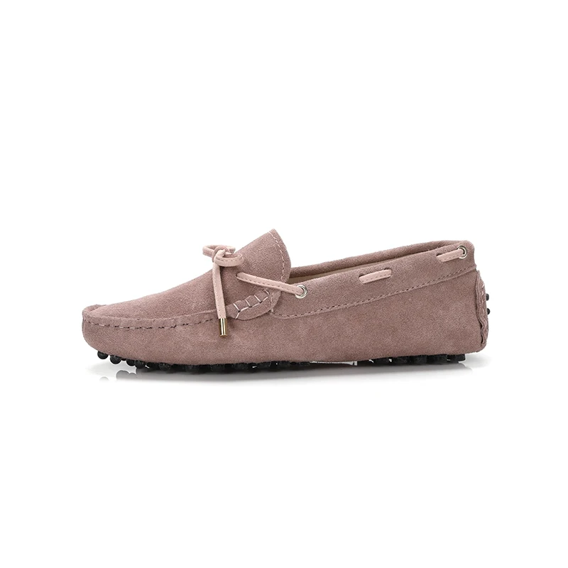 Женские туфли из натуральной кожи на плоской подошве повседневные брендовые для