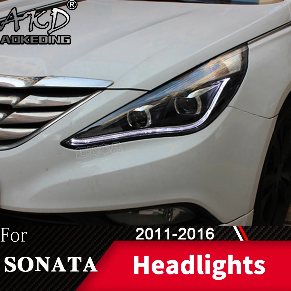 Головной фонарь для автомобиля hyundai Sonata 2011- Sonata8 головной светильник s противотуманный светильник дневной ходовой светильник DRL H7 светодиодный Биксеноновая лампа автомобильные аксессуары
