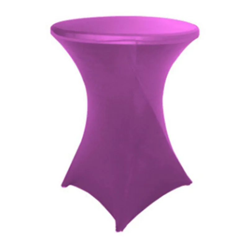 Purple 1 шт. эластичный спандекс коктейльное покрытие для стола лайкра стрейч бар Скатерть для свадьбы Отель банкет украшения - Цвет: Purple