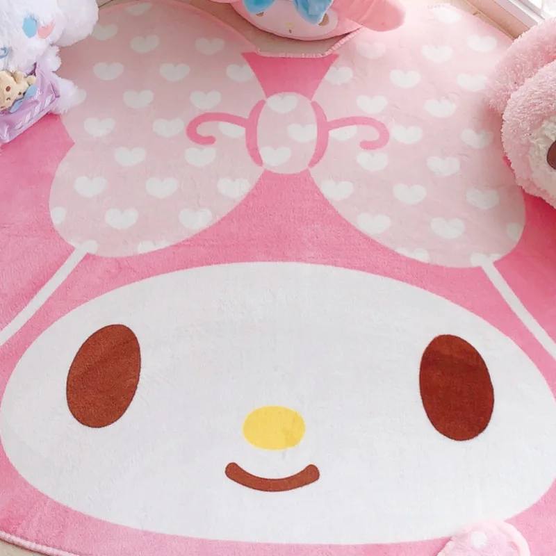 Alfombra de dibujos animados en 3D, 100x150cm, color rosa, Kawaii, suave, peluda, para dormitorio de ni&ntilde;as, regalo de Navidad y A&ntilde;o Nuevo-0