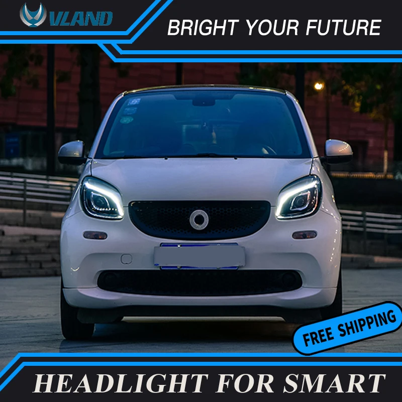 Передние Автомобильные фары для Mercedes Benz Smart 2015 2018 проектор фар DRL|Фара авто в