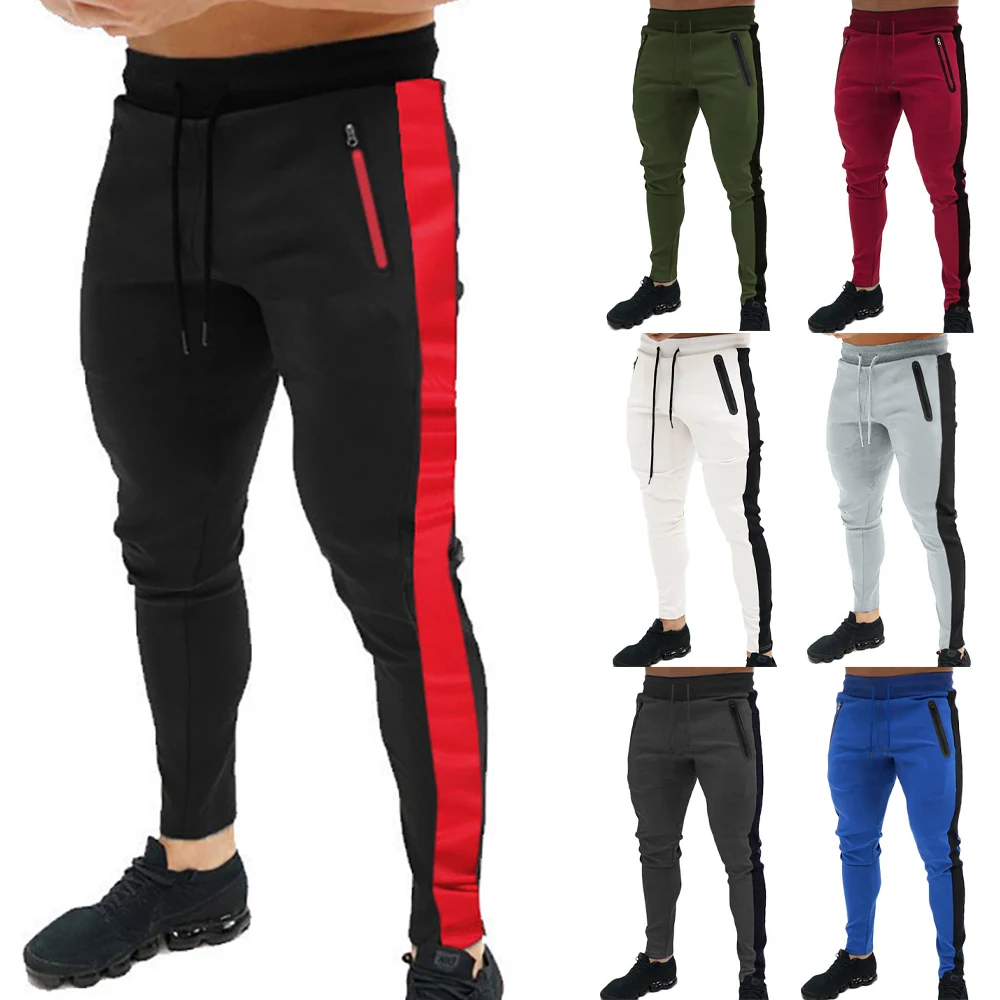 

VICABO Man Pants Joggers for Men Jogging Pants Elastic Band Slim Fit Track Fleece Trousers Bottoms Skinny Sweatpants Casual