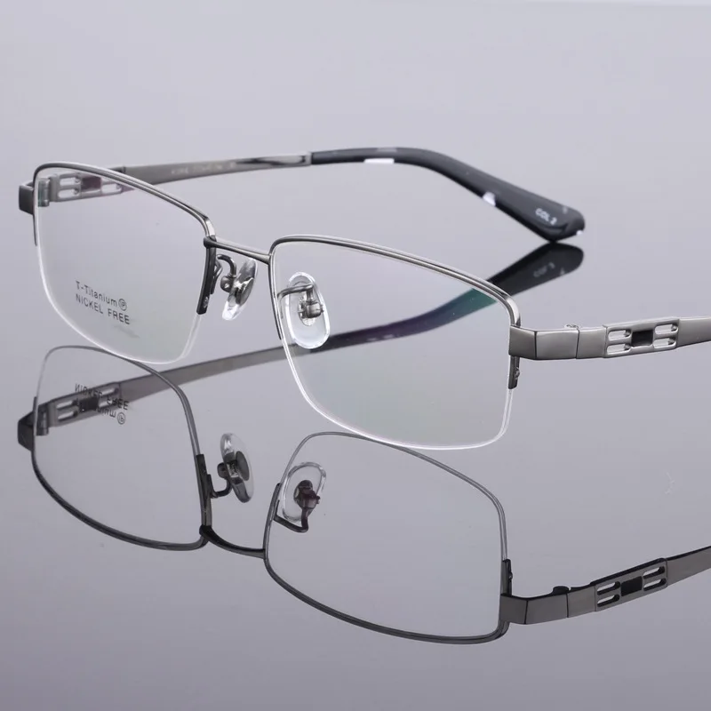 Высококачественные мужские деловые очки с оправой из чистого титана для