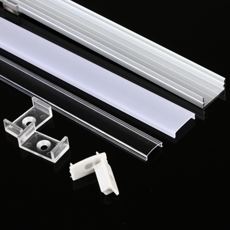 5-30 шт./лот 40 дюймов 1 м плоский алюминиевый профиль двухрядная Светодиодная лента