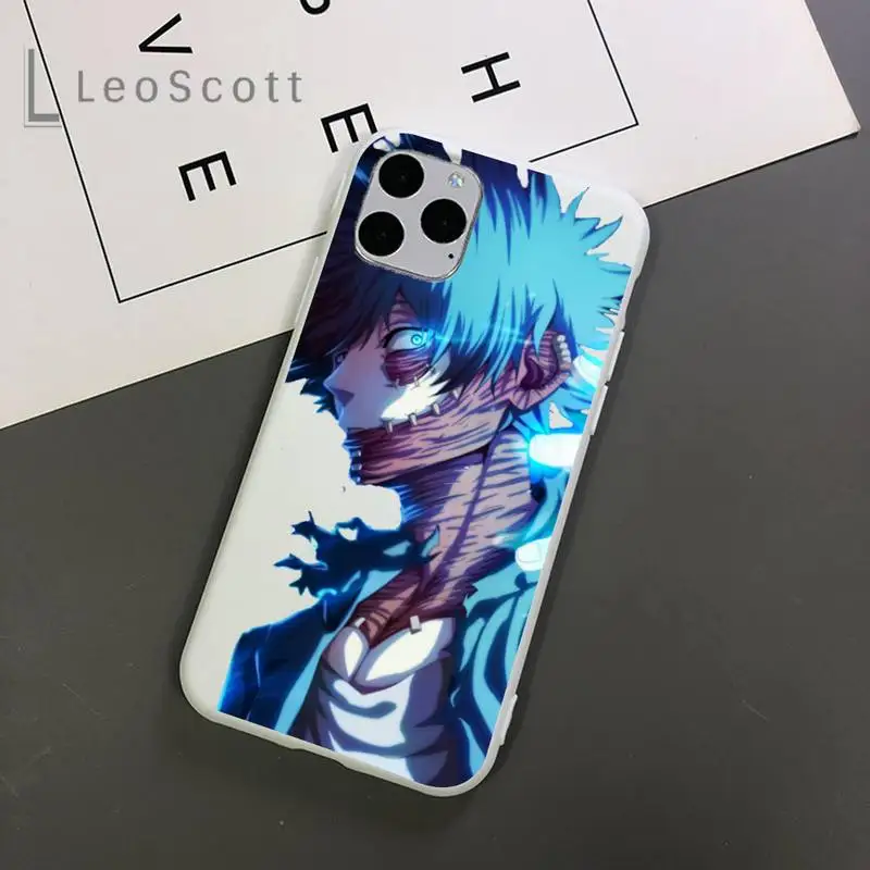 

My Hero Academia anime Evil devil smile Phone Case Candy Color for iPhone 11 12 mini pro XS MAX 8 7 6 6S Plus X 5S SE 2020 XR