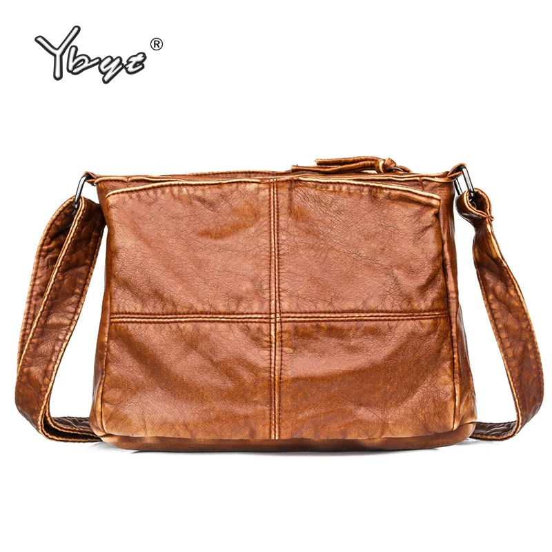Женская сумка через плечо YBYT винтажная из мягкой искусственной кожи