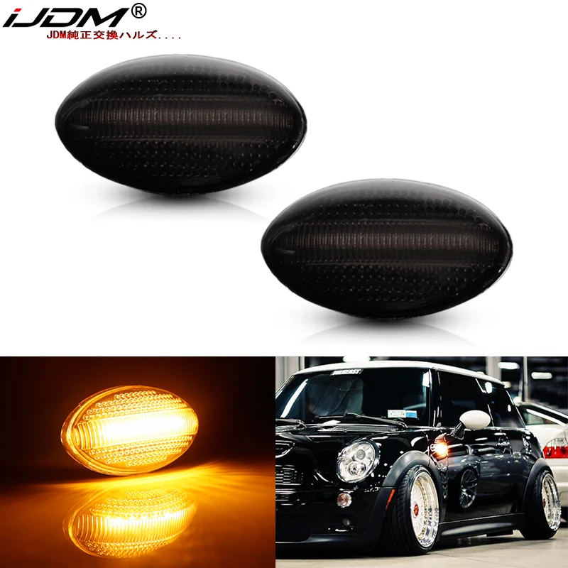 

iJDM Amber Yellow 12V T10 Side Marker Light Panel Lamp Error Free For BMW MINI Cooper R50 R52 R53 2002-2008 Turn Signal Lights