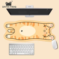 data frog large cute kawaii mouse pad notebook desk mat desktop rubber pad gamer gaming mat for pc laptop gaming accessories