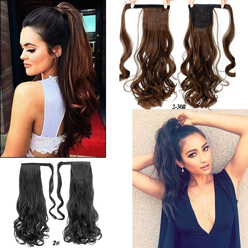 XUANGUANG натуральные синтетические клипсы конский хвост длинные прямые волосы и