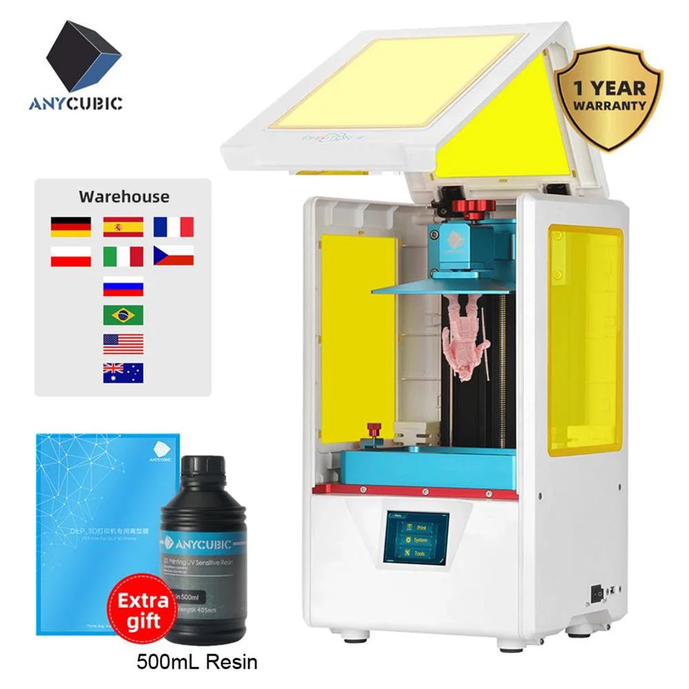 Anycubic Photon S 3d принтер SLA Быстрый срез 2 к экран 405nm УФ светильник Настольный impressora 3d принтер комплект УФ принтер impresora 3d