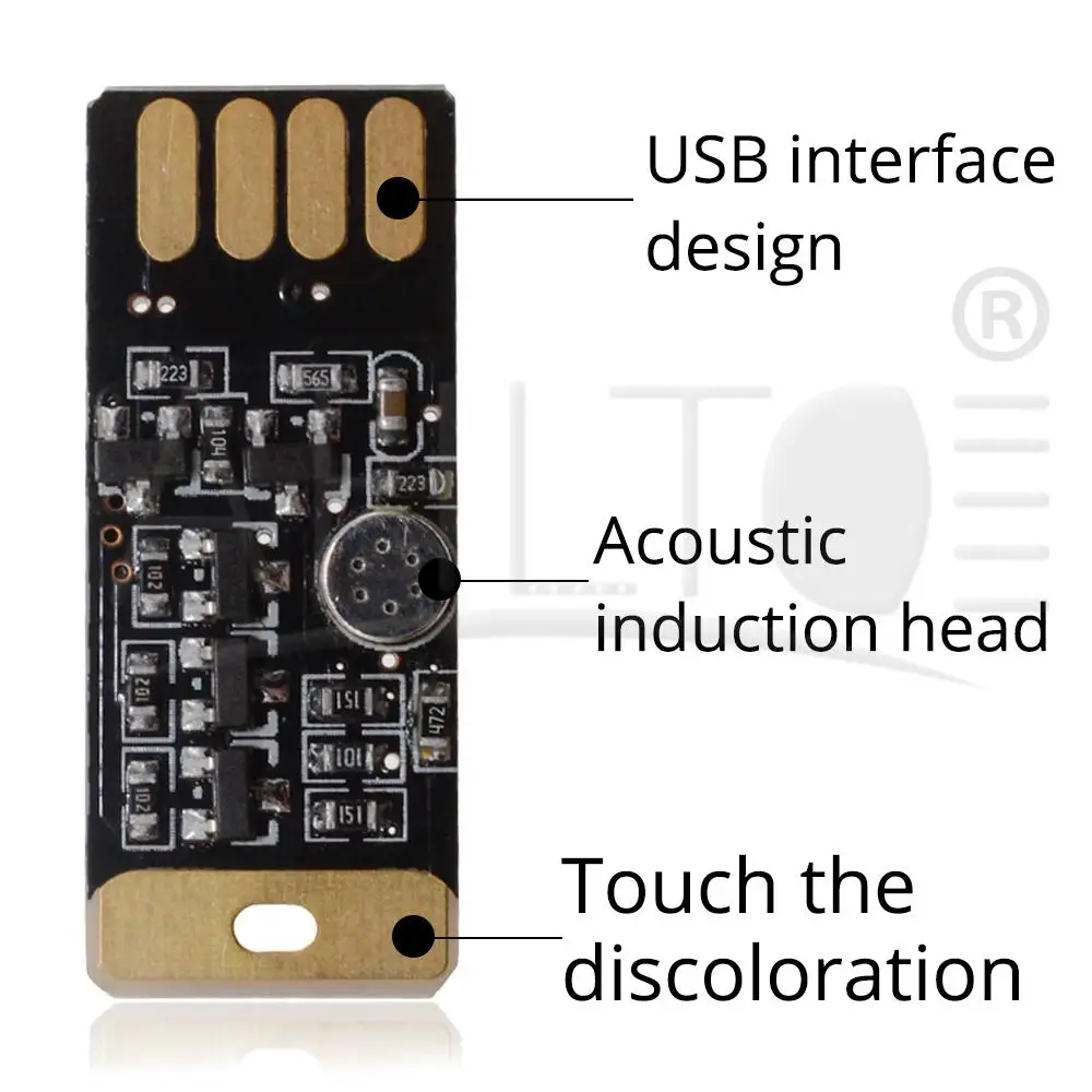 1 Автомобильный светодиодный USB светильник 5 в постоянного тока музыкальное