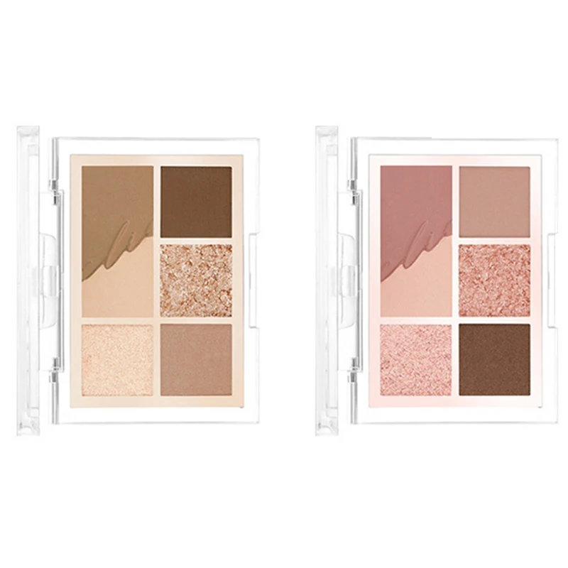 Палитра теней для век 6 цветов подсвечивающие миниатюрные летние сухие тени