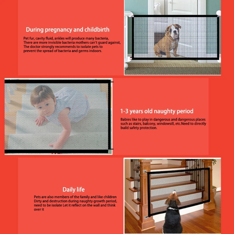 Прочная выдвижная изоляционная сетка для домашних животных ворота лестниц и