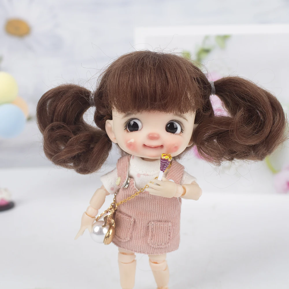 Muziwig 1/8 BJD& Kurhn кукольный парик из мягкого волокна для куклы диаметром 14-15 см