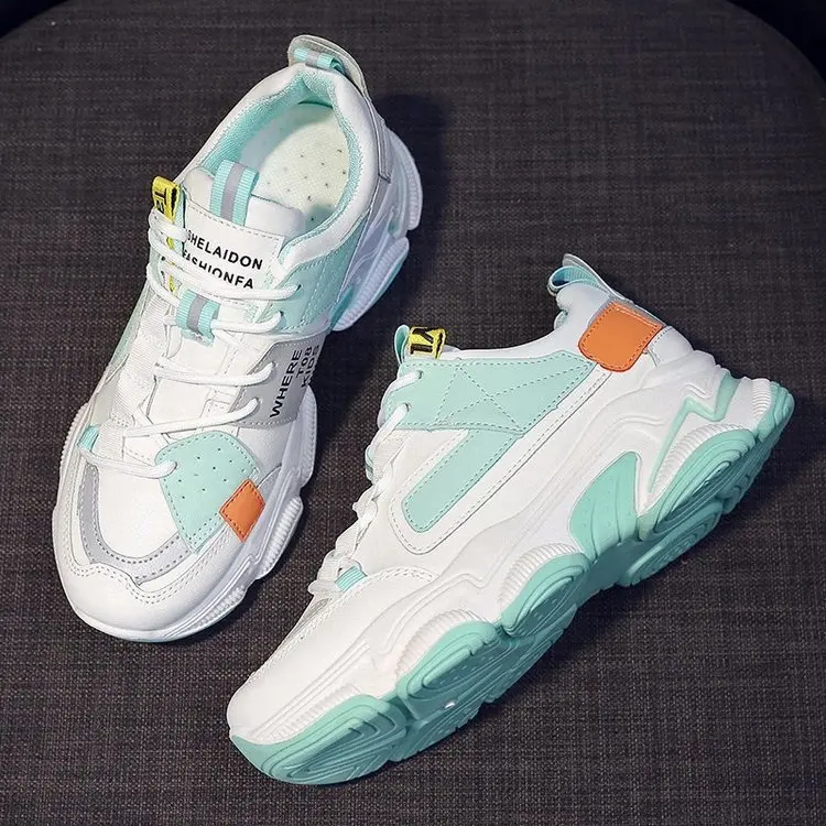 

New Women's Breathable Shoes Trendy Casual Sports Dad Shoes Versatile Mesh Surface Shoes Casual Shoes Flat Shoes