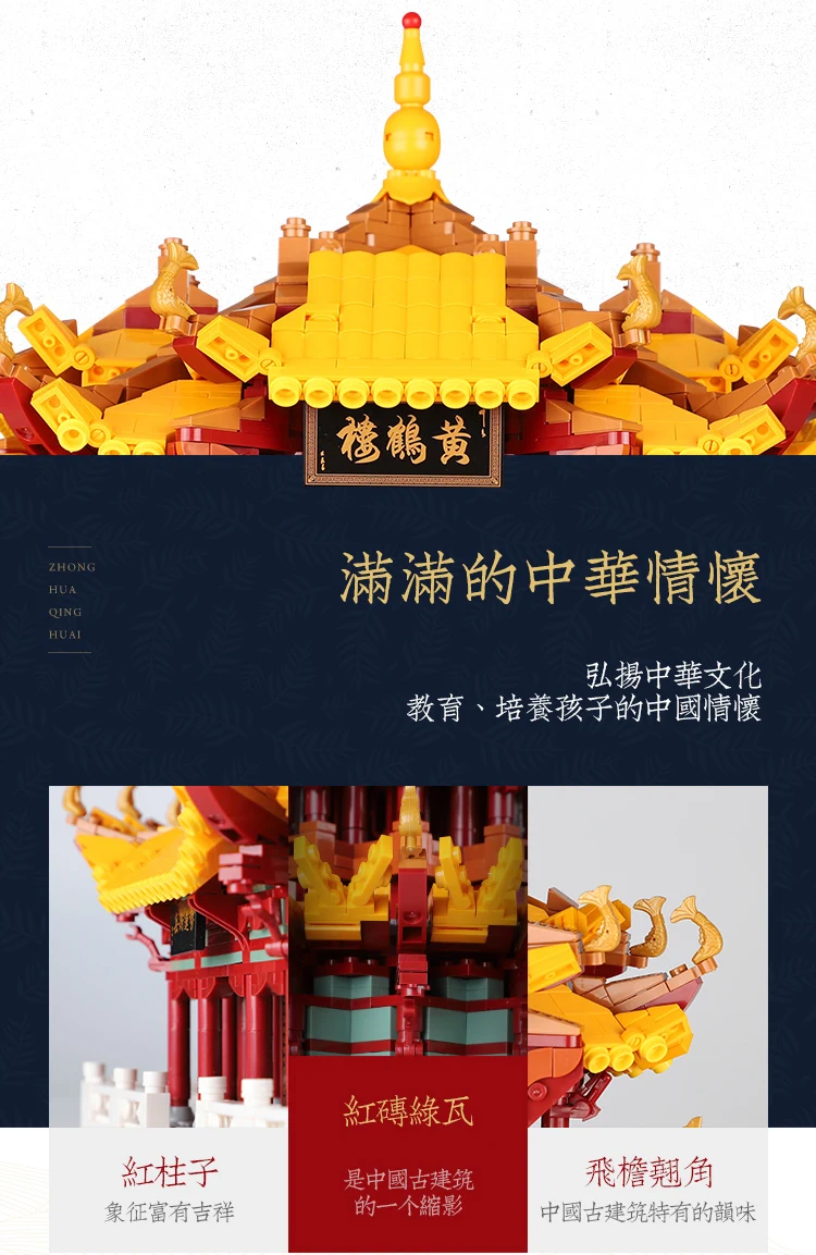 XingBao 01024 679 шт в блоках zhong hua jian zhu серия huanghelou Набор обучающих строительных блоков Кирпичи игрушки модель подарок