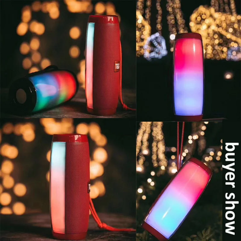 

TG157 Wireless Bluetooth Speaker Portable Speaker Bluetooth Powerful High BoomBox Outdoor Bass HIFI TF FM Radio with LED Light