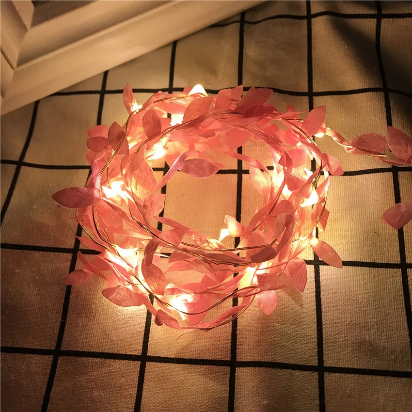 3M 5M 10M Outdoor LED Leaf garland fairy string lights for rustic Wedding Holiday Party Christmas home Decoration | Дом и сад